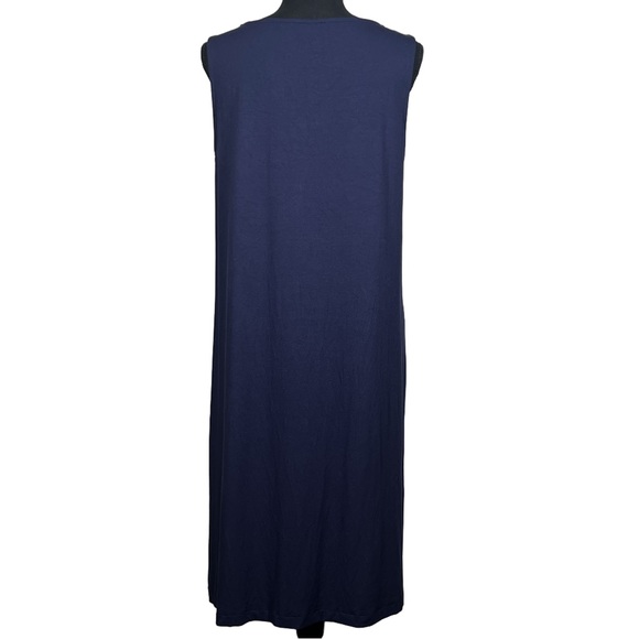Eileen Fisher Navy Midi Casual Dress, Size Medium - Picture 2 of 6
